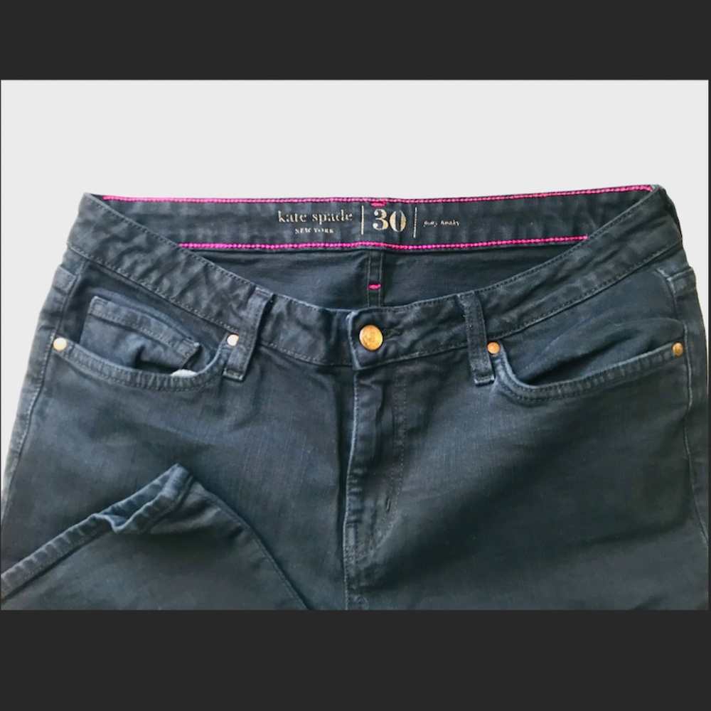 Kate Spade Broome Street Play Hooky slim black denim jeans 30